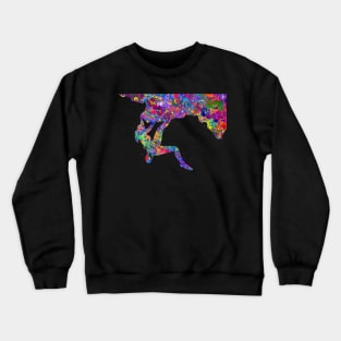 Climber girl watercolor art Crewneck Sweatshirt